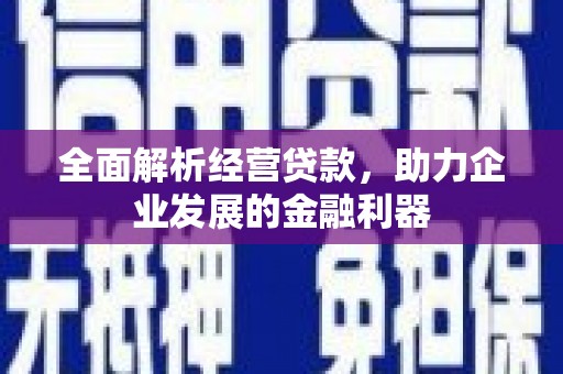 西山全面解析经营贷款，助力企业发展的金融利器