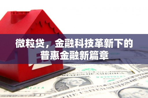 西山微粒贷，金融科技革新下的普惠金融新篇章