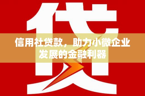 西山信用社贷款，助力小微企业发展的金融利器