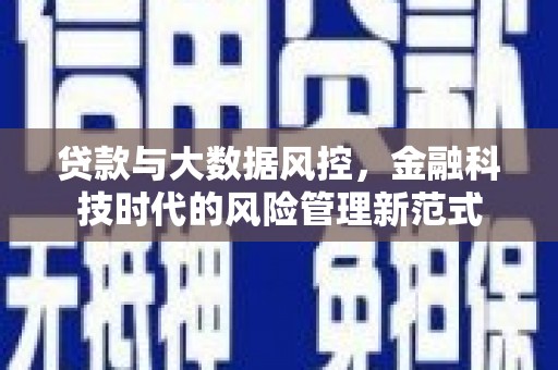 西山贷款与大数据风控，金融科技时代的风险管理新范式