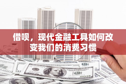 西山借呗，现代金融工具如何改变我们的消费习惯