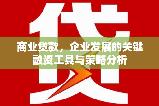 西山商业贷款，企业发展的关键融资工具与策略分析