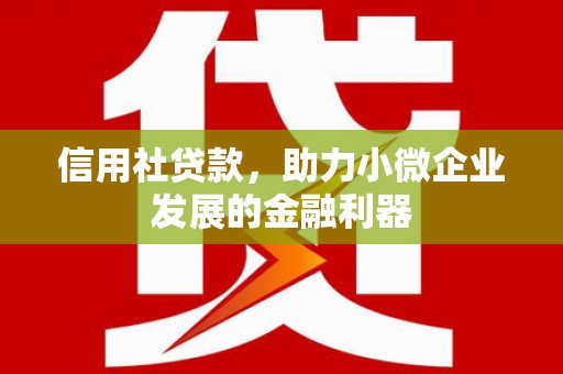 西山信用社贷款，助力小微企业发展的金融利器