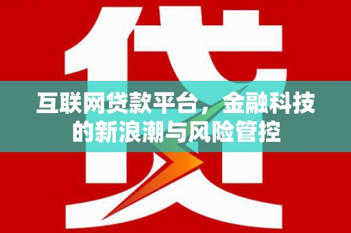 西山互联网贷款平台，金融科技的新浪潮与风险管控