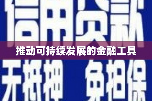 西山推动可持续发展的金融工具